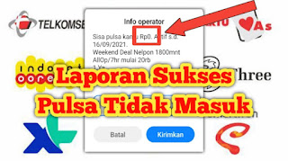 Penyebab pulsa tidak masuk laporan sukses