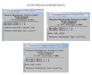 Program permutasi Pn