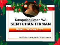 KUMPULAN SMS SENTUHAN FIRMAN BULAN : OKTOBER 2021