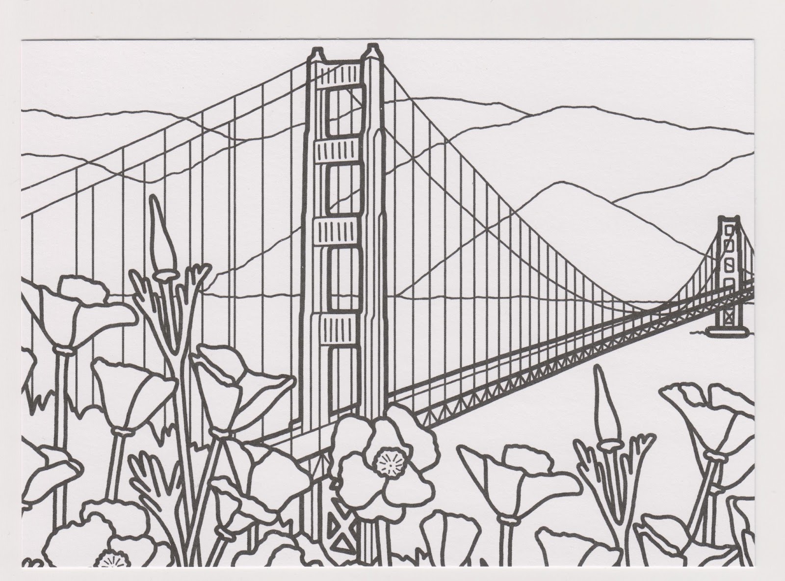 One Postcard A Day 76th Anniversary Of The Golden Gate Coloring Wallpapers Download Free Images Wallpaper [coloring436.blogspot.com]