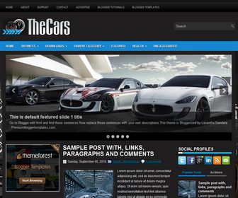 TheCars 3 Column Blogger Template