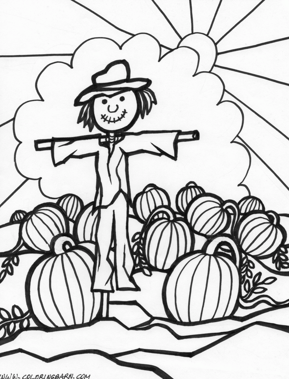 transmissionpress: Pumpkin Patch Coloring Page