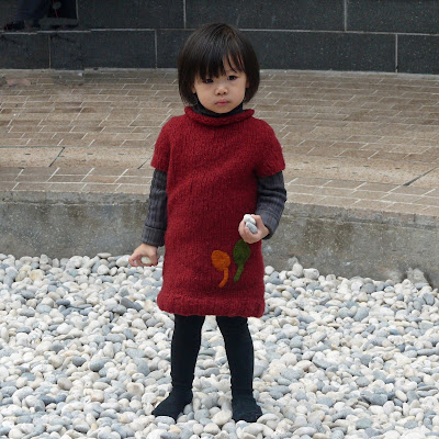 Dress Model  on Little Sesame Knits  Baby Toddler Sweater Dress Pattern