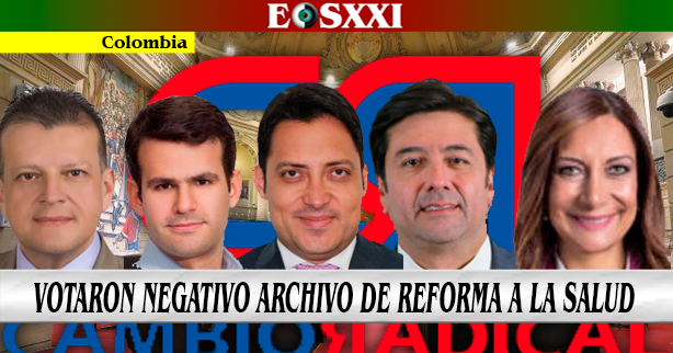 Dos senadores y tres representantes votaron negativo el archivo de Reforma a la Salud