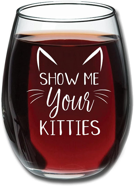 Cat inspired wine glasses on amazon by barbies beauty bits