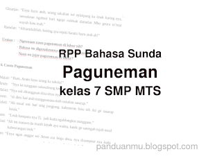 RPP Bahasa Sunda Paguneman kelas 7 SMP MTS