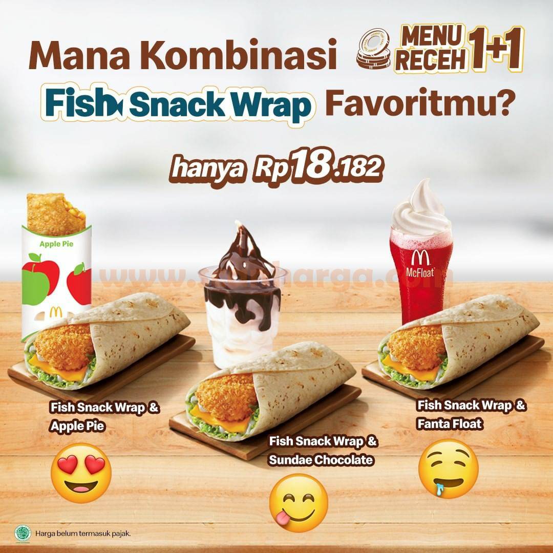 MCDONALDS Promo Menu Receh 1+1 Harga mulai Rp. 18.182 Aja