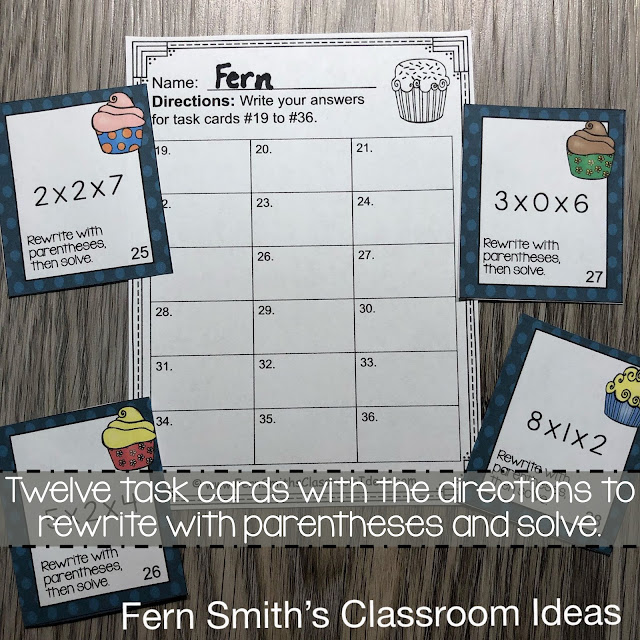 Grab These Associative Property of Multiplication Task Cards with a New Free Digital Easel Online Activity for Your Students Today!