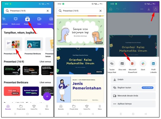 2 Cara Download PPT di Canva Melalui HP