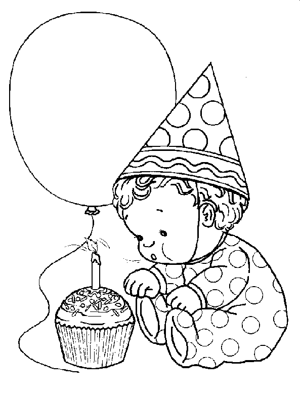 birthday balloons coloring pages. Birthday Coloring Pages