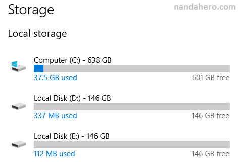 Cara Melihat Kapasitas Hardisk Laptop Windows 10