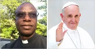 Pope Francis and Anthony Ewherido