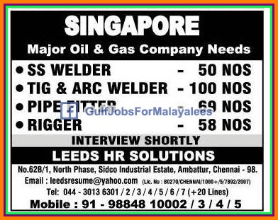 Singapore Oil & Gas Company Job Vacancies