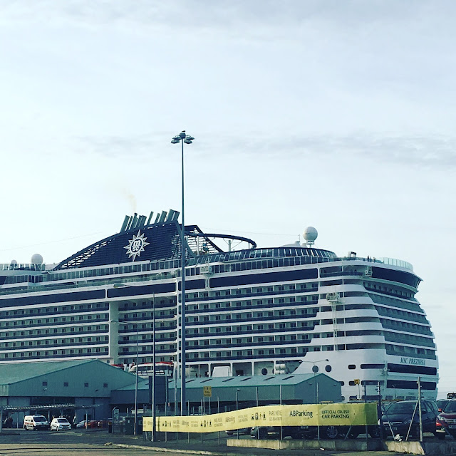 Southampton docks MSC Preziosa cruise ship #BlogCampOnBoard