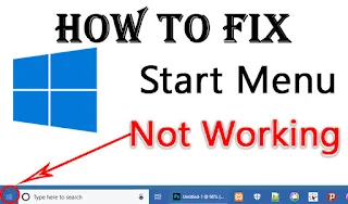 How to fix start menu not working