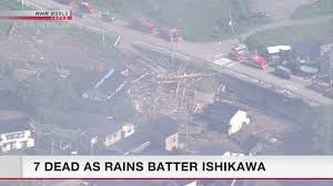 Número de vítimas fatais aumenta após chuvas torrenciais em Ishikawa.