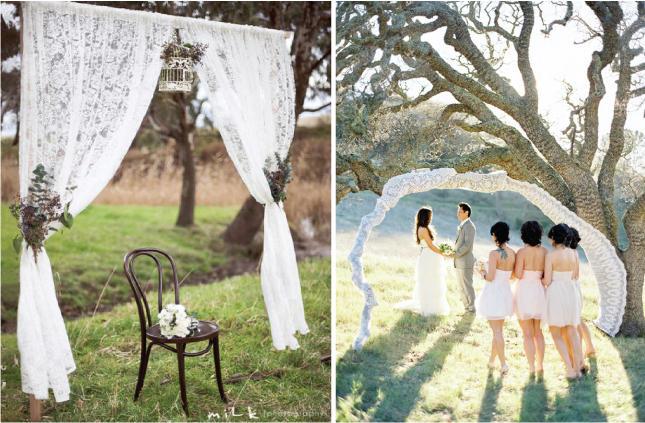  of unique ways to incorporate this romantic fabric into your nuptials