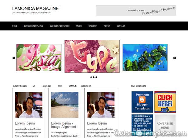 Lamonica Magazine Blogger Template