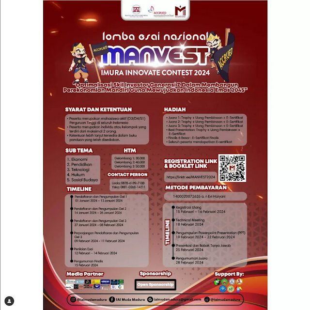 LOMBA ESAI NASIONAL MANVEST 2024