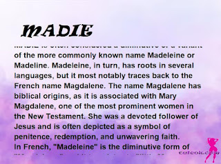 meaning of the name MADIE