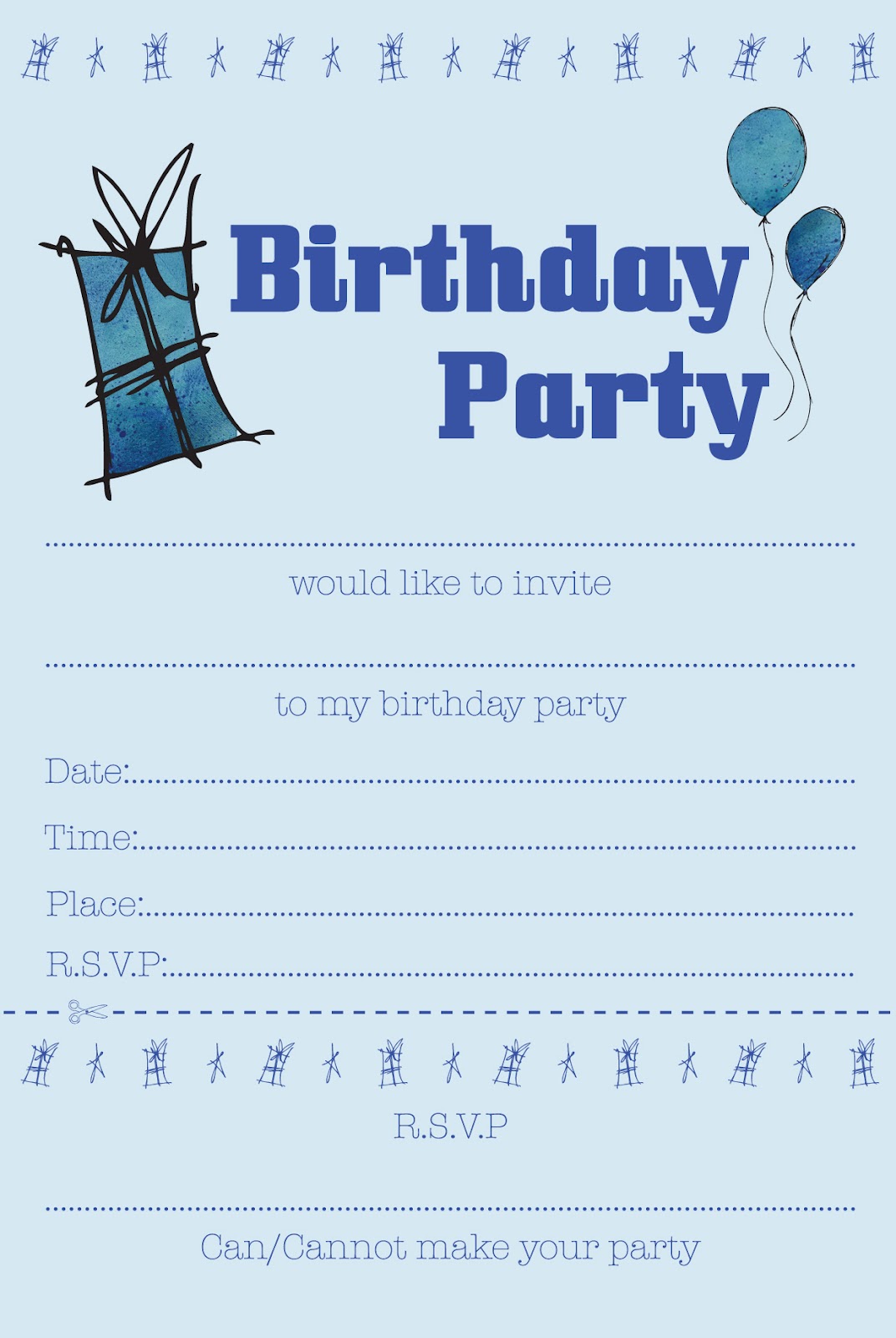 Printable Birthday Invitations For Boys 1