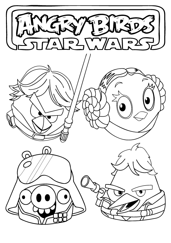 Printable Angry Birds Star Wars Coloring Pages 4