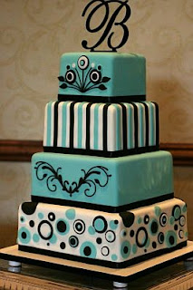 Aqua Blue Wedding Cakes