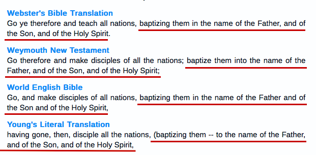 Matthew 28:19, The Trinitarian formula “Father the Son and Holy Spirit” YET AGAIN, Another Trinitarian FORGERY.