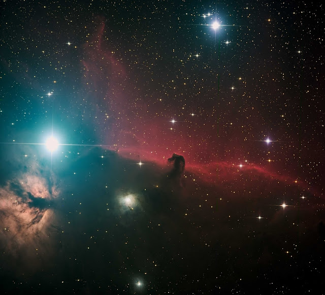 IC 434 or Barnard 33 - The Horsehead Nebula imaged on ATEO-1. Image processed by Muir Evenden.