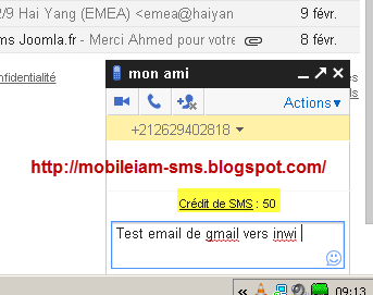 SMS Gratuit 1(Maroc telecom, Inwi, Meditel ) Et International