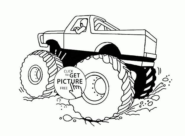 Cool Huge Monster Truck Coloring Page For Kids Transportation Coloring  Pages Printables Free  Wuppsy