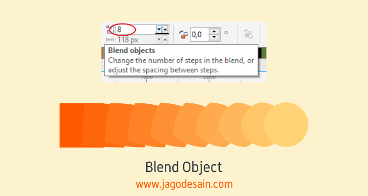 Mengenal Lebih Lanjut Blend Tool - Blend Object