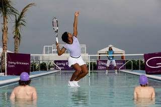 Serena Williams and Rafael Nadal - Tennis in water