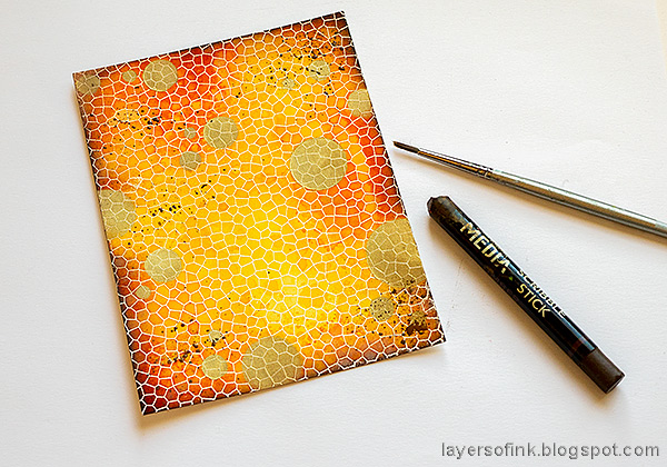 Layers of ink - Shiny Autumn Card Tutorial by Anna-Karin Evaldsson. Simon Says Stamp Document it stamp set.