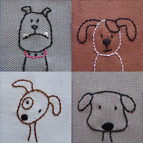 embroidered dogs