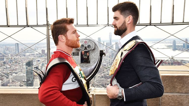 Canelo Alvarez And Rocky Fielding Face Off