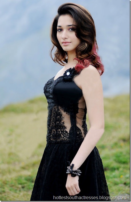 Tamanna Bhatia Hot Latest Pics in Black Dress 4