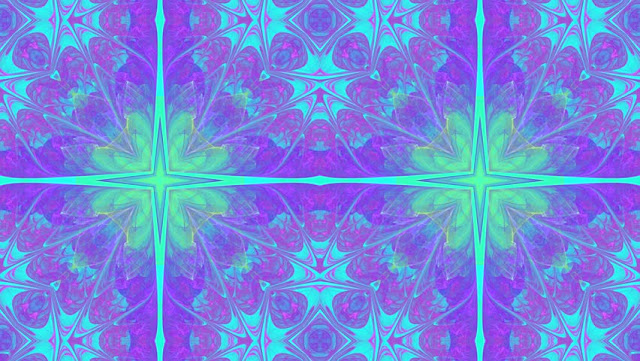 Abstract Surreal Loop Motion Background, Variegated Kaleidoscope