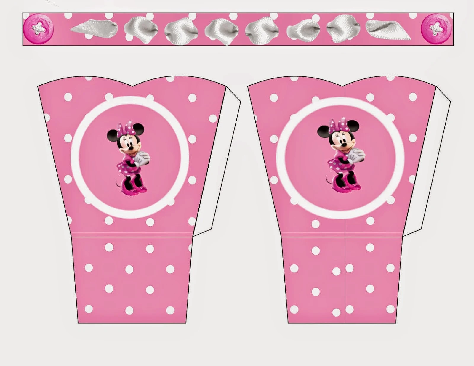 Minnie Pink:  Free Printable Basket.