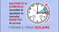 Torna l'ora solare 2016