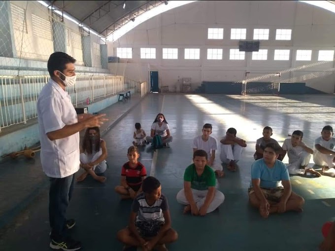 Palestra sobre a importância da saúde ambiental para alunos da ACEC - AFONSO BEZERRA-RN. 