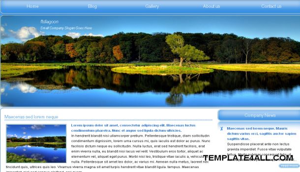 Free FtdLagoon Blue Nature Jquery CSS Website Template Another One of The