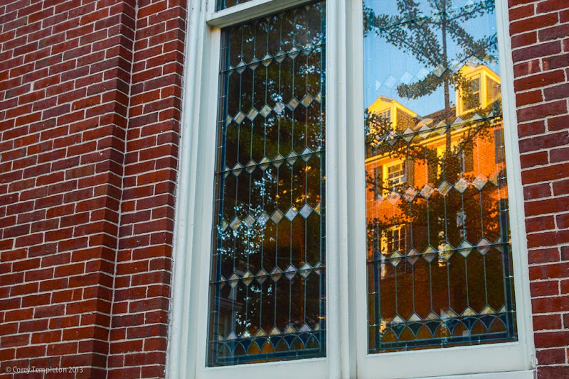 Portland, Maine Reflection on Park Street. Photo by Corey Templeton.