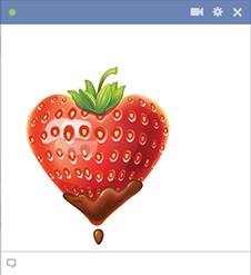 Heart-shaped strawberry icon