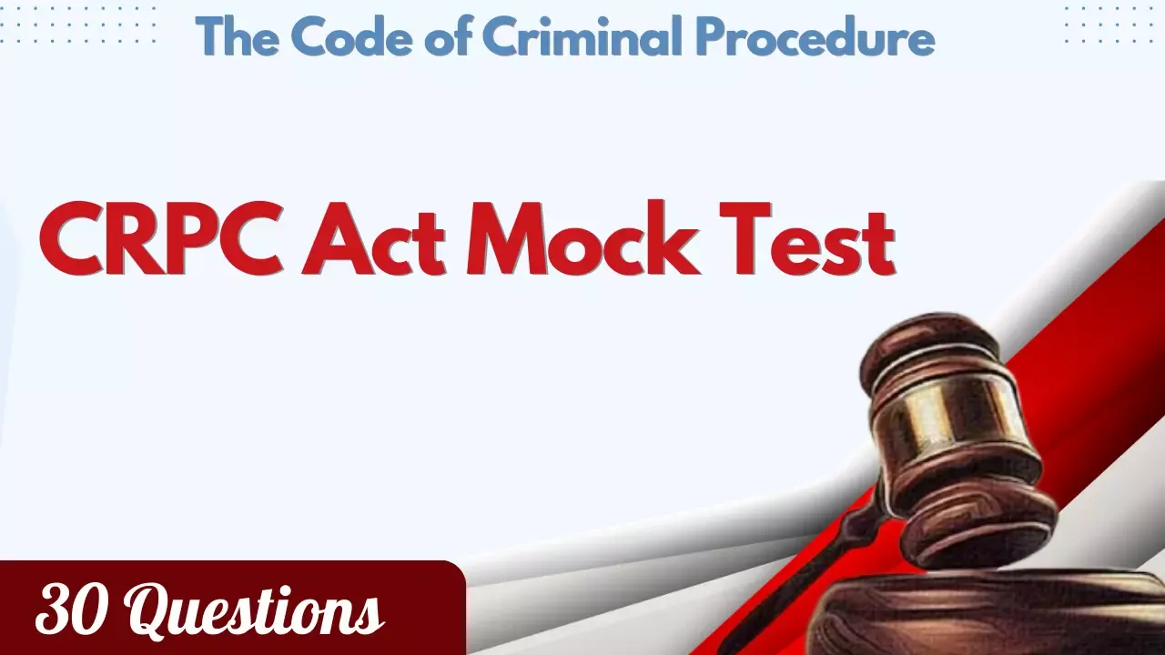 CRPC Act Mock Test For Kerala PSC Exams