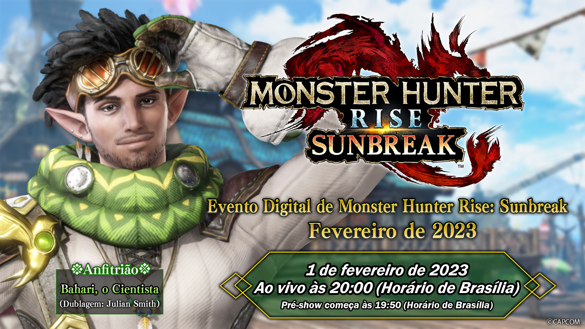 Monster Hunter Rise: Sunbreak (PC/Switch): evento apresentando a nova  atualização acontece em 1 de fevereiro - GameBlast