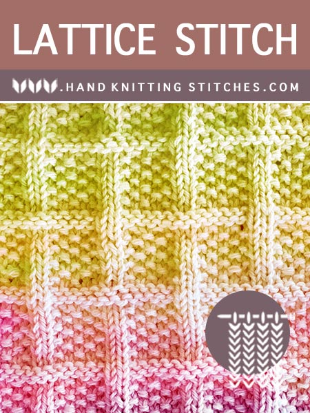 Hand Knitting - Lattice With Seed Stitch Knit Purl Pattern #knitpurl