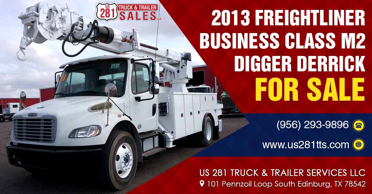 2013 Freightliner Business Class M2 Digger Derrick Truck For Sale