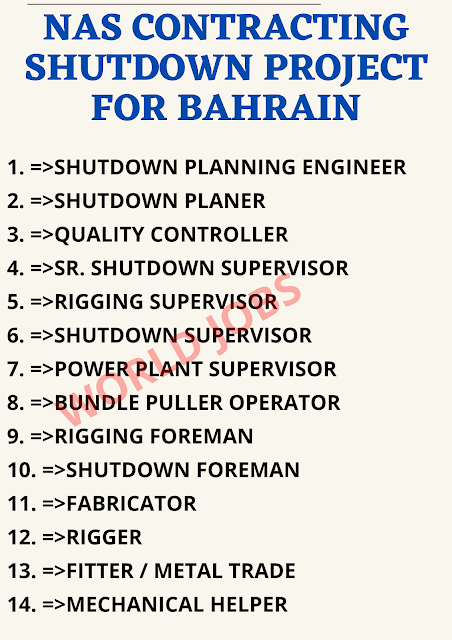 NAS CONTRACTING SHUTDOWN PROJECT FOR BAHRAIN