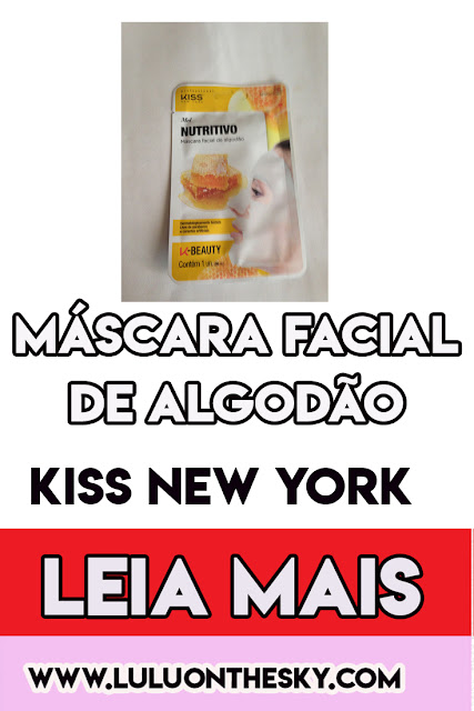 Máscara facial de algodão - Mel - Kiss New York Professional